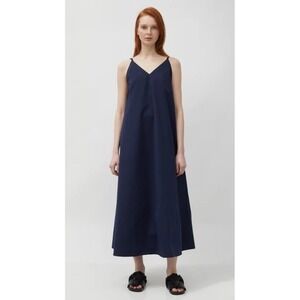 SOFIE D'HOORE Dinara Sleeveless Long A-Line Summer Dress Navy Blue Sz 36 Medium